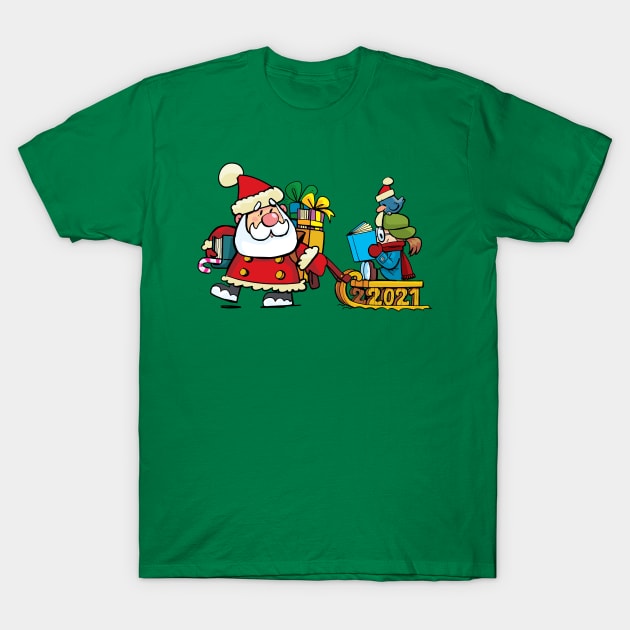 Santa Claus pulls a sledge T-Shirt by duxpavlic